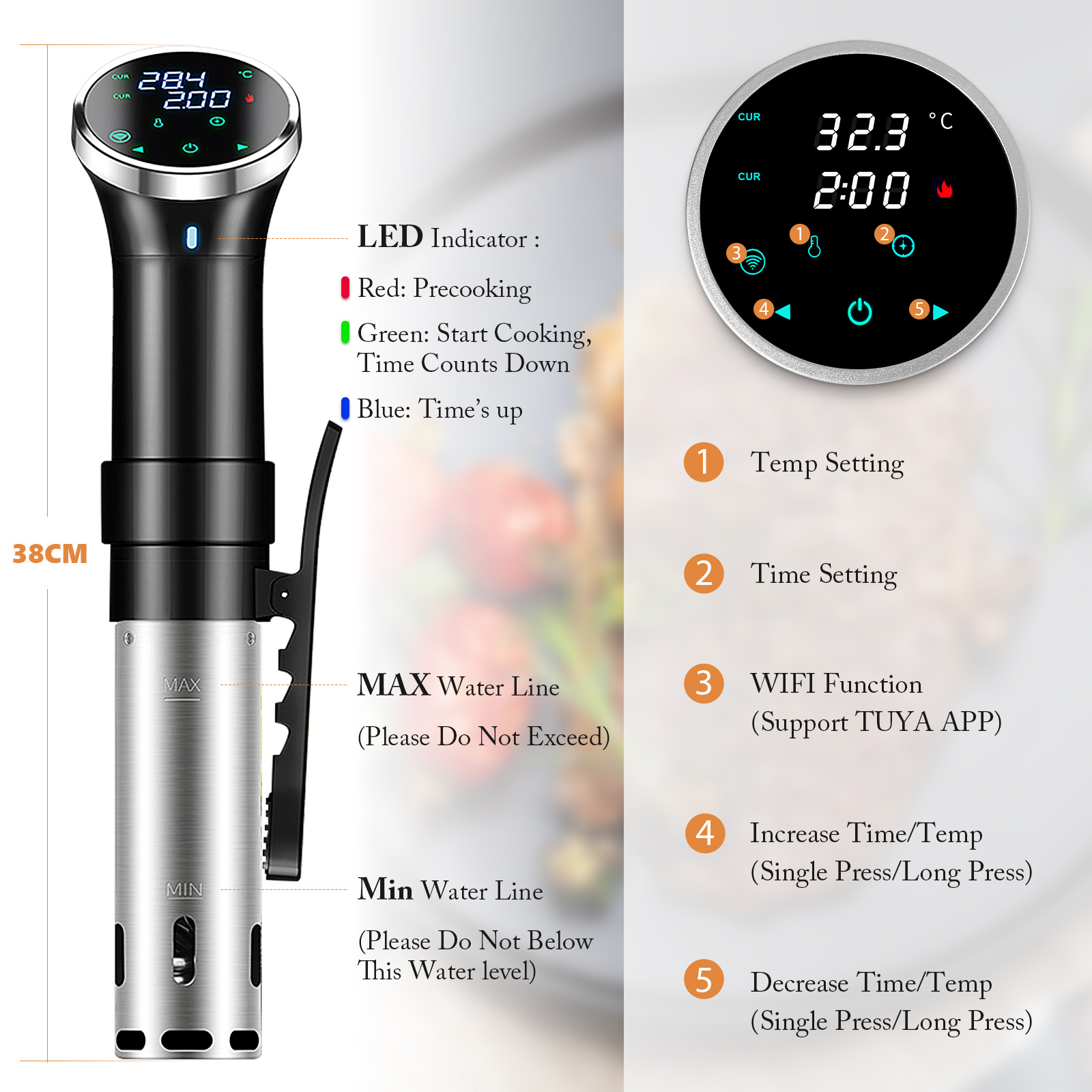 Sous Vide Cooker WiFi Digital  - Digital Sous Vide Precision Cooker recension och pris